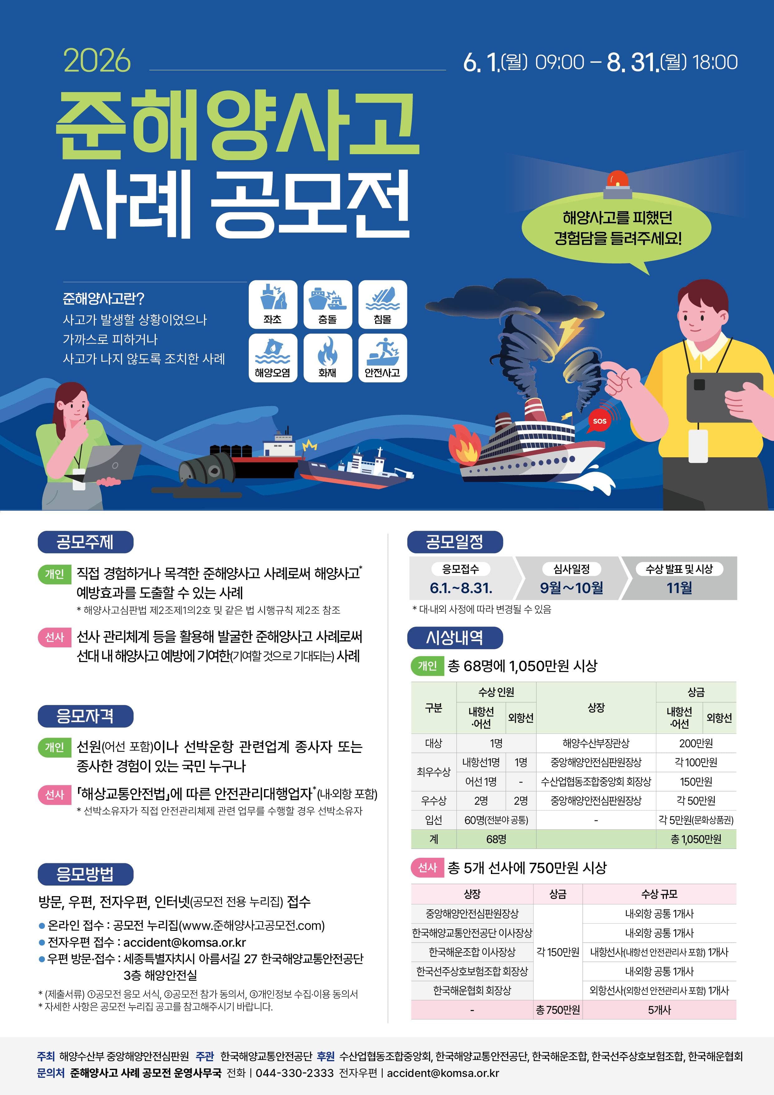 2026년 준해양사고 사례 공모전 원문 공고문 1
